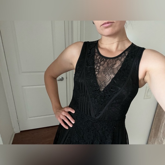 BCBGeneration Black Lace Mini Dress, Size 2 - Picture 3 of 6